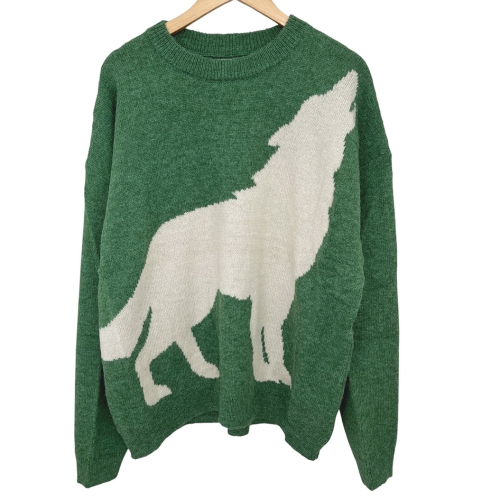NWT Urban Outfitters Men’s Howling Wolf Graphic Sweater XL